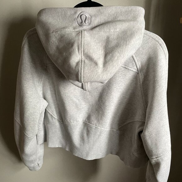 lululemon Scuba Oversized Full Zip Hoodie Heathered Light Grey - Picture 3 of 4